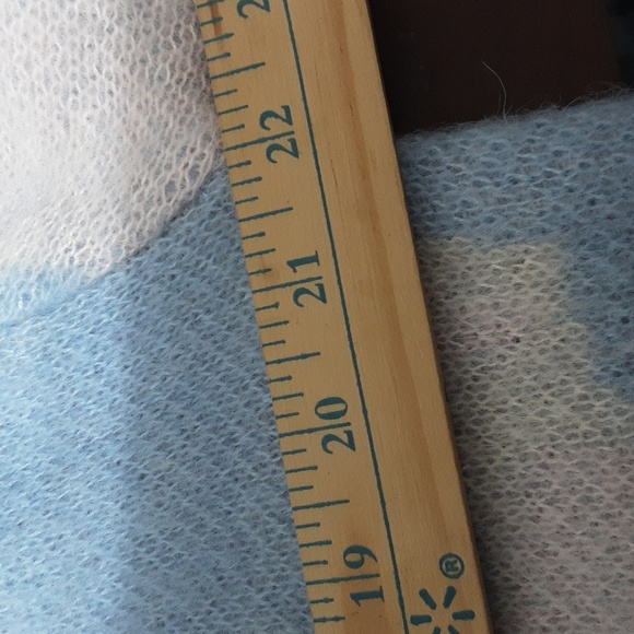 PIECES Abstracts Blue/Wht Cloud Jumper Sweater - Picture 9 of 9